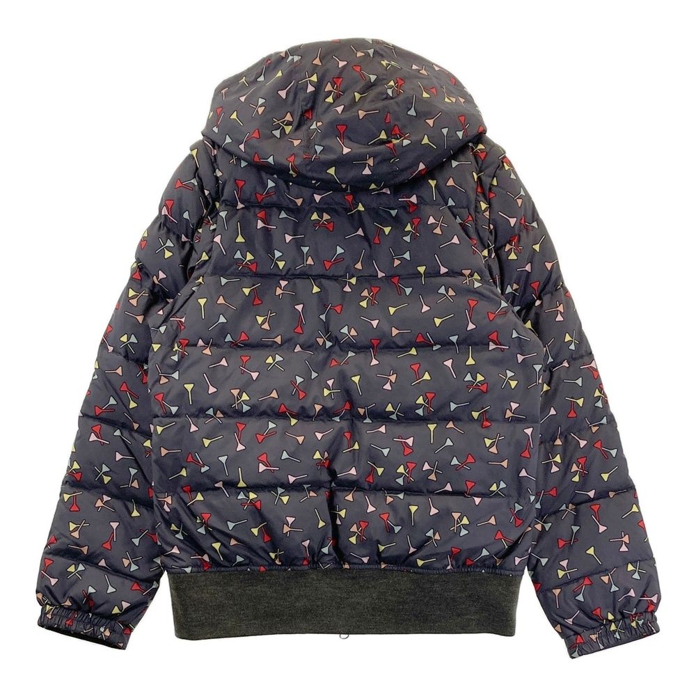 サイズ L JUN-ROPE ジュン アンド ロペ 3 WAY 蓄熱 ダウン ジャケット 総柄 グレー系 ゴルフウェア レディース ストスト