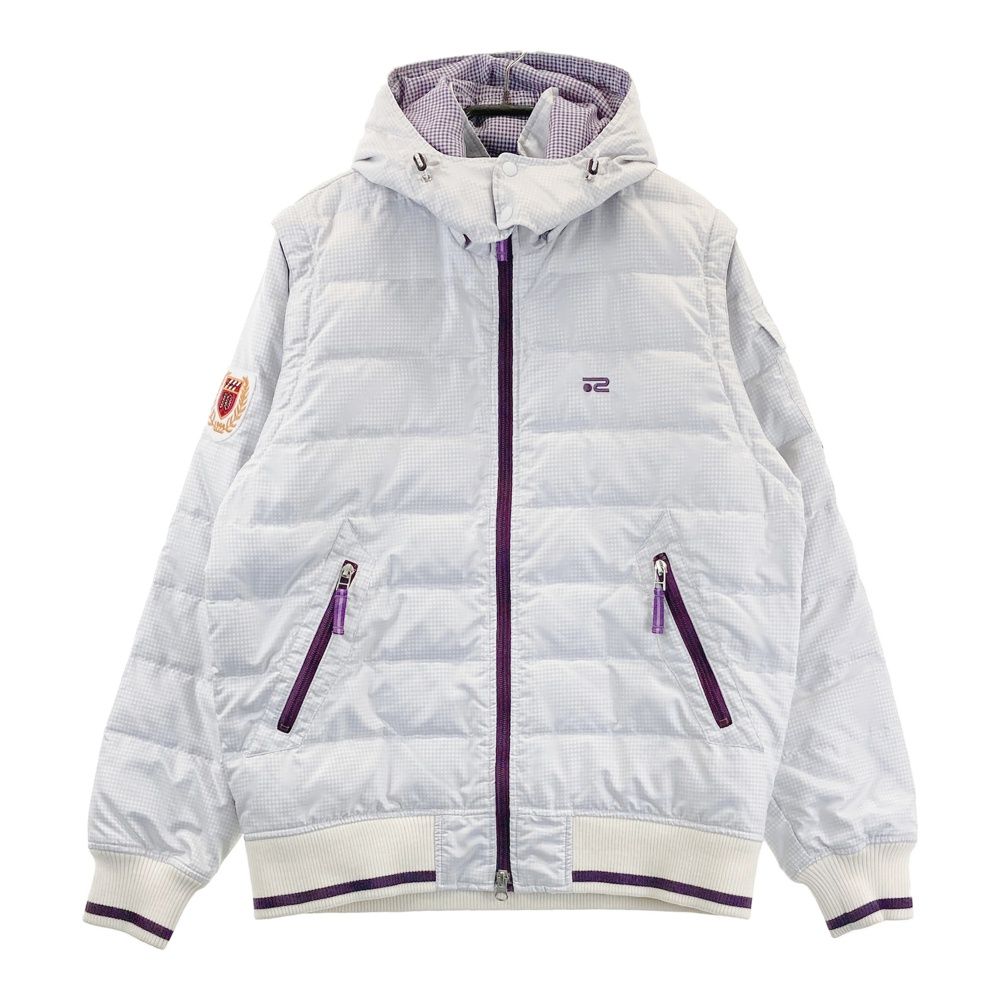 サイズ L 50 ROSASEN ロサーセン ダウンジャケット ギンガムチェック柄 ホワイト系 240101461782 ゴルフウェア メンズ ストスト