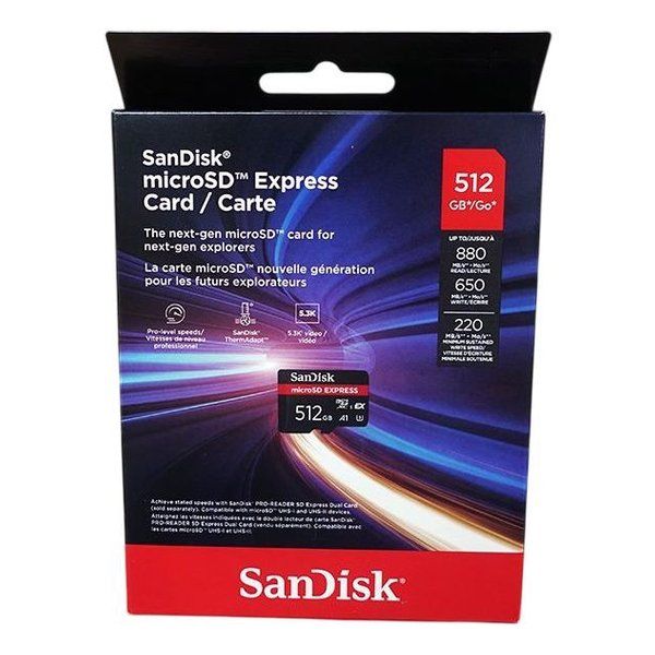 SANDISK サンディスク microSD Express 512 GB PCIe NVMe UHS-I U 3 A 1 R 880 MB s W 650 SDSQXFN-512 G-GN 4 NN 2658191
