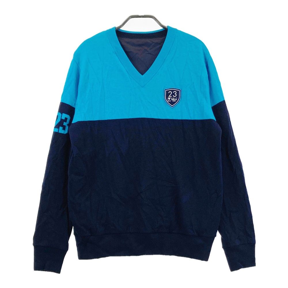 サイズ：M 23区GOLF ニジュウサンクゴルフ リバーシブル 長袖ニット 