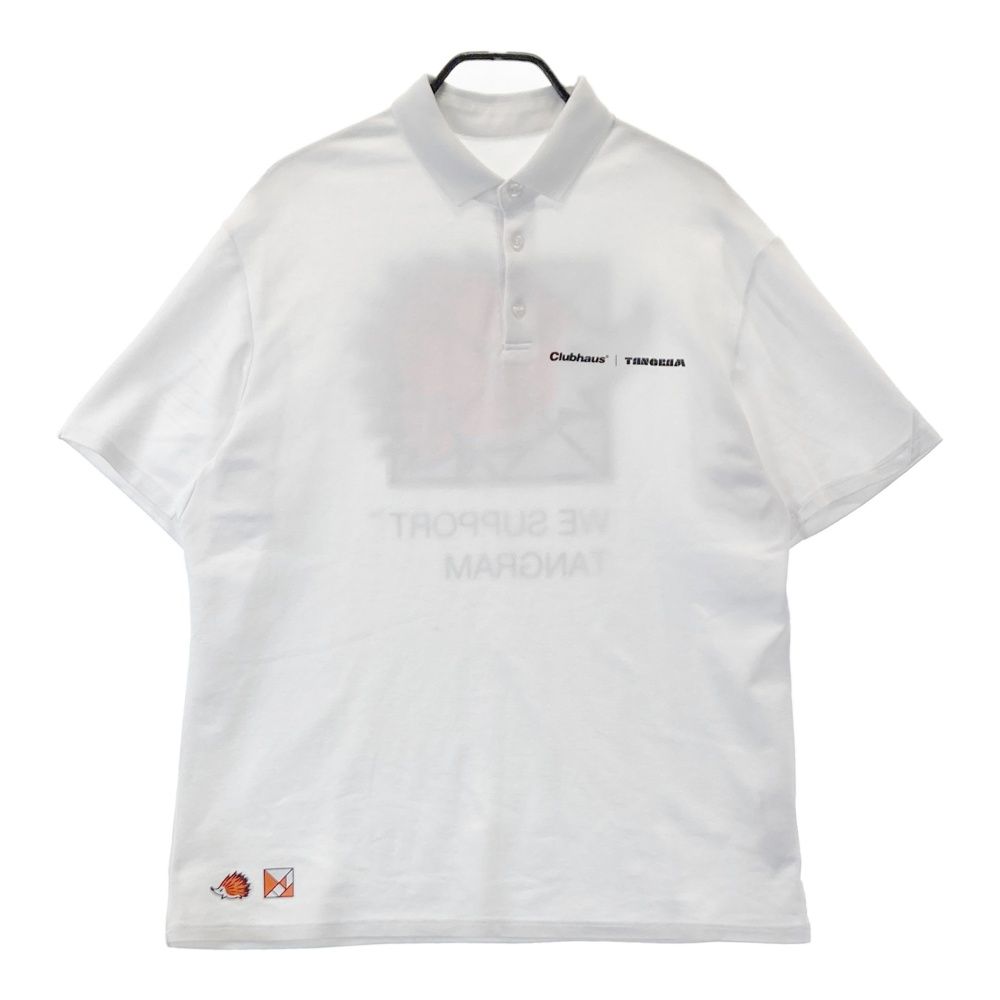 サイズ XXL TANGRAM タングラム ×CLUBHAUS 半袖ポロシャツ ホワイト系 240101556262 ゴルフウェア メンズ ストスト