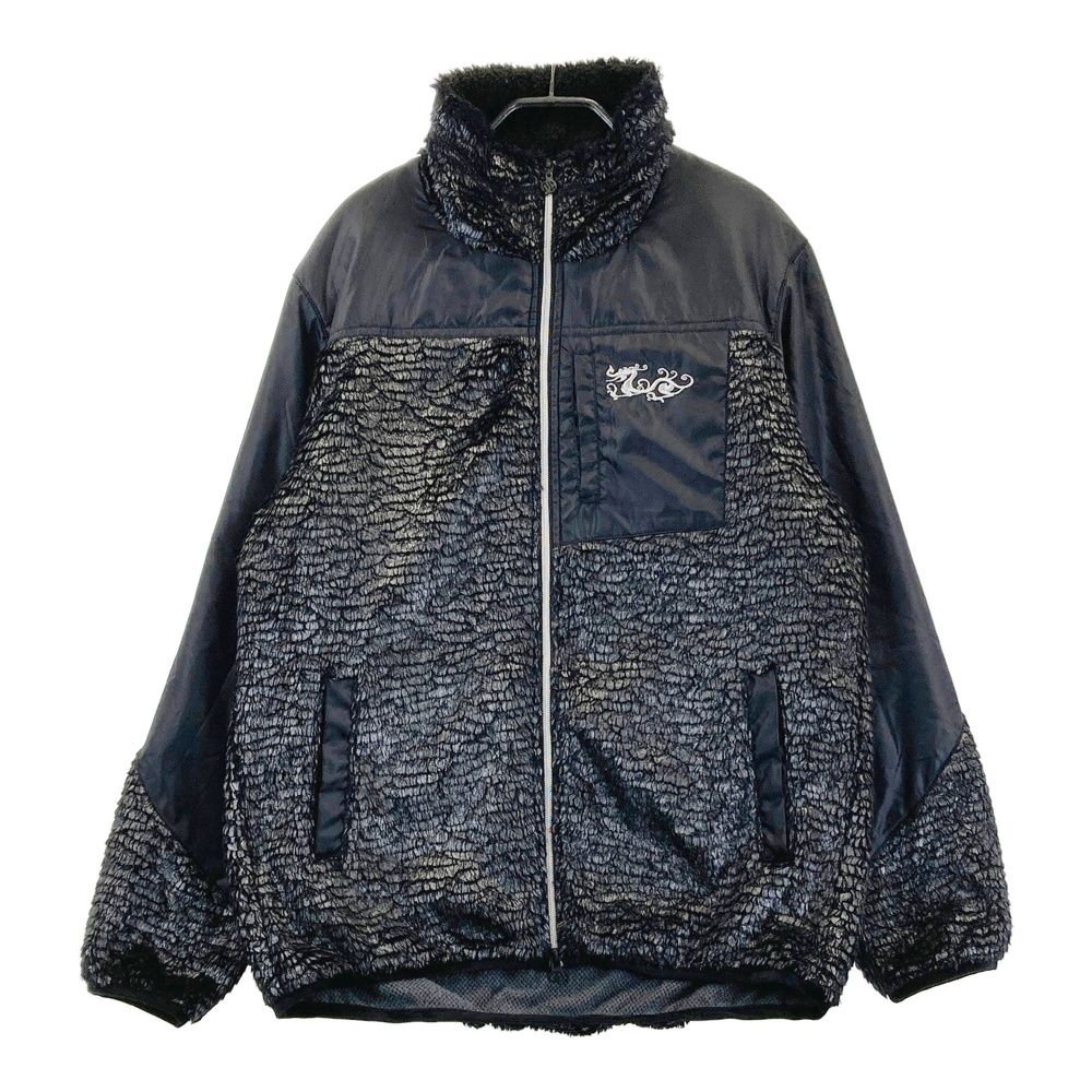 サイズ 4 DANCE WITH DRAGON ダンスウィズドラゴン ボア切替 ジップジャケット ブラック系 240101558185 ゴルフウェア メンズ ストスト