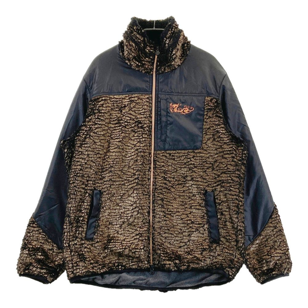 サイズ 4 DANCE WITH DRAGON ダンスウィズドラゴン ボア切替 ジップジャケット ブラウン系 240101558186 ゴルフウェア メンズ ストスト