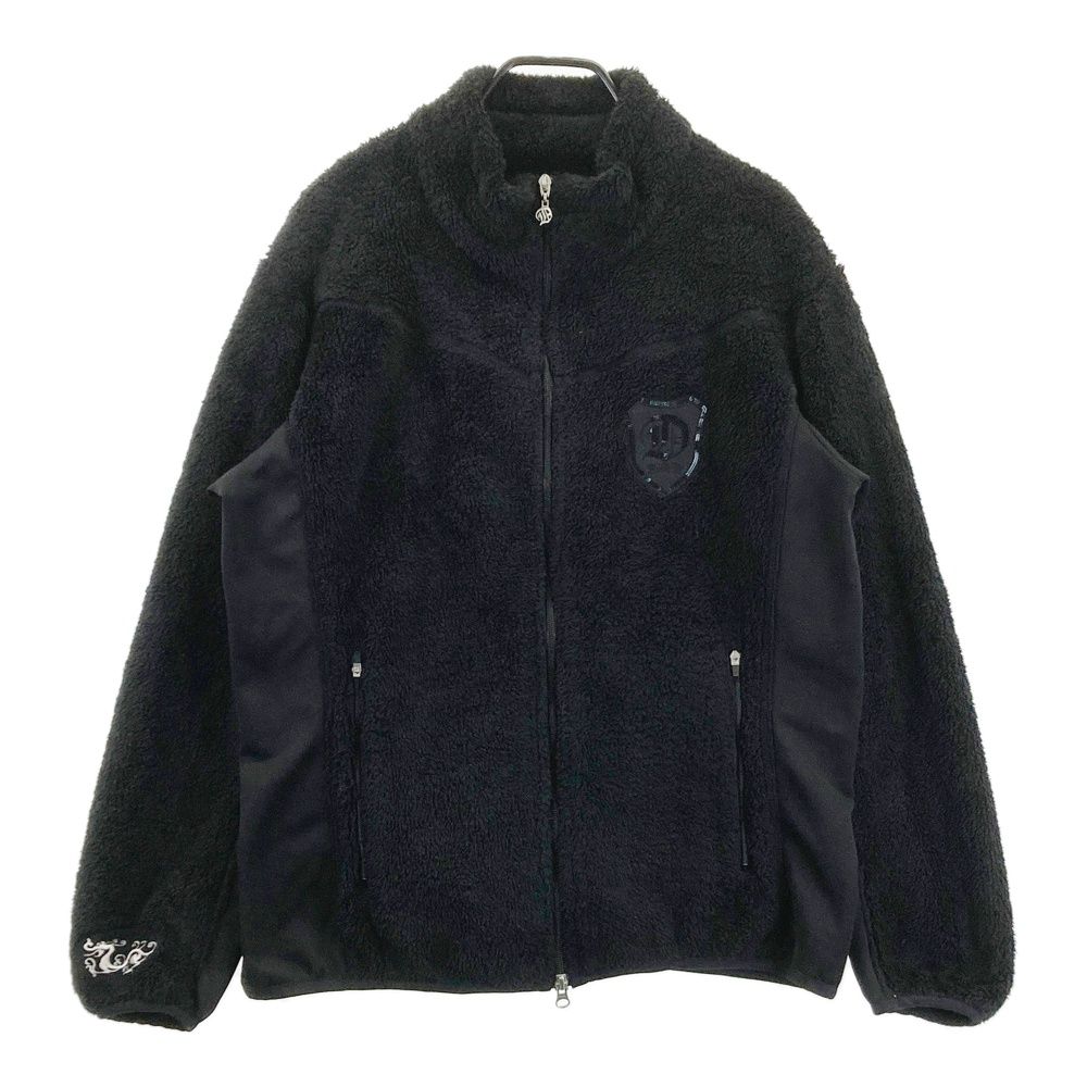 サイズ 4 DANCE WITH DRAGON ダンスウィズドラゴン ボアジップジャケット ブラック系 240101558187 ゴルフウェア メンズ ストスト