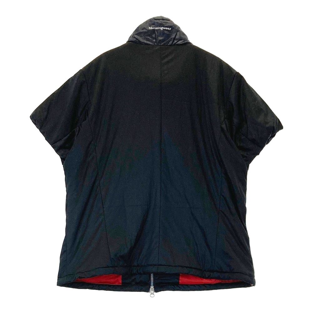 サイズ LL MUNSING WEAR マンシングウェア 中綿 半袖ジャケット ブラック系 ゴルフウェア レディース ストスト