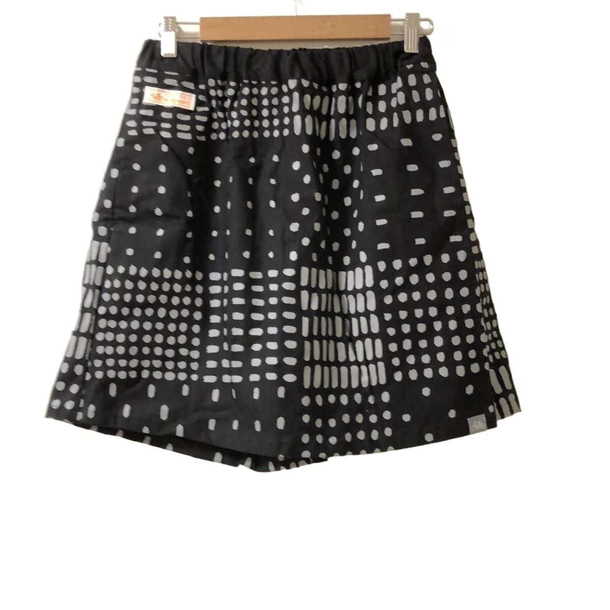 SOU ソウソウ ハーフパンツ サイズF レディース 黒 グレー ドット柄 ウエストゴム Le coq sportifコラボ