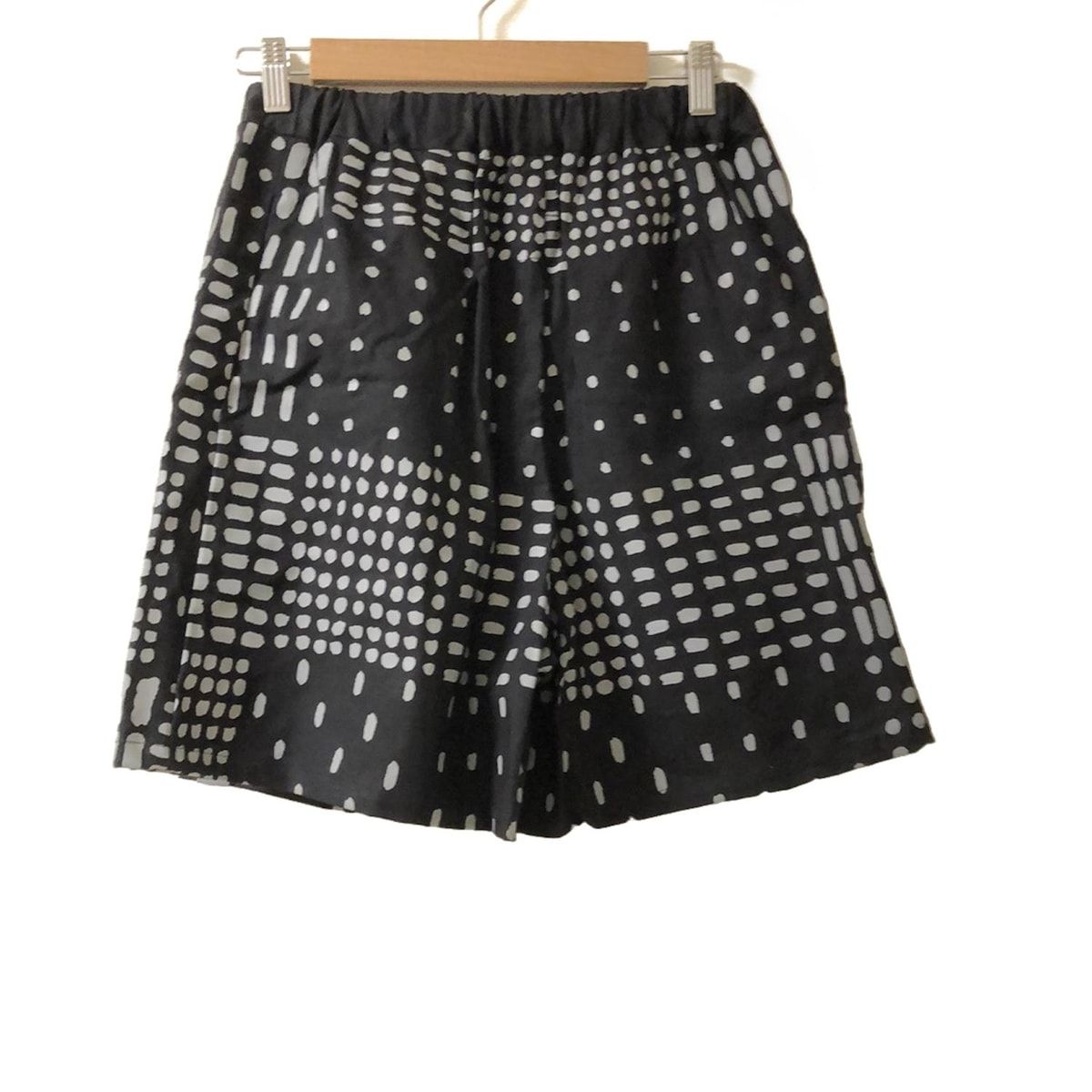 SOU SOU ソウソウ ハーフパンツ サイズF レディース - 黒×グレー ドット柄 ウエストゴム Le coq sportifコラボ