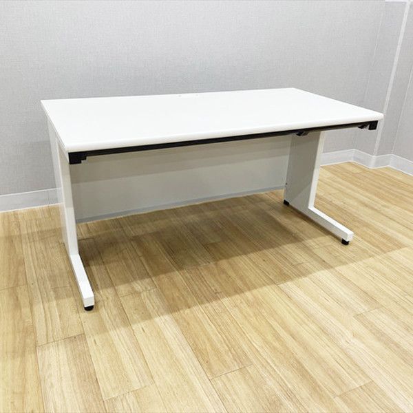 平デスク フラットライン 引出し付 W 1400 プラス ホワイト