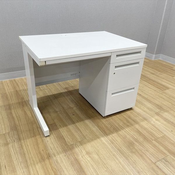ウチダ オフィスデスク 片袖机 3段袖 スカエナ Sタイプ W 1000 内田洋行 ピュアホワイト