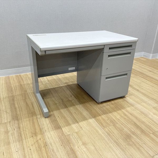 オフィスデスク 片袖机 3段袖 FEED N W 1000 内田洋行 ウチダ ペールグレイ