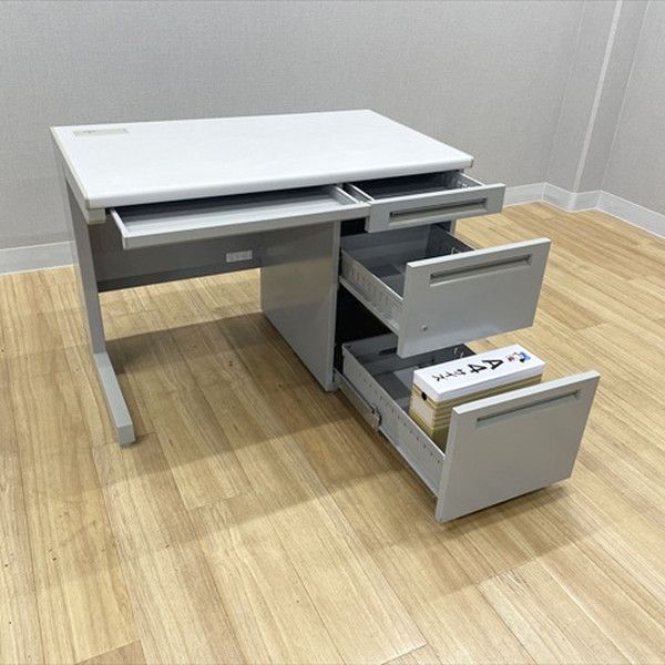 Uchida オフィスデスク 片袖机 3段袖 FEED-N W1000 内田洋行 ペール