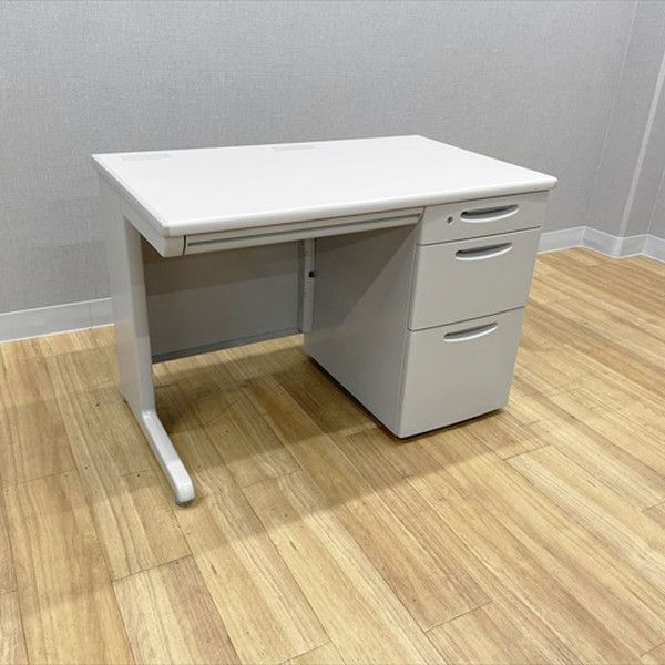 オフィスデスク 片袖机 3段袖 SD W 1000 オカムラ ライトスモーク