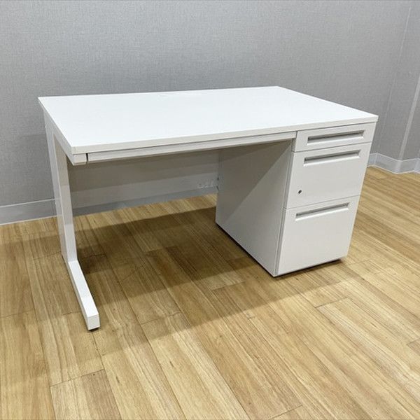 オフィスデスク 片袖机 3段袖 スカエナ Sタイプ W 1200 内田洋行 ウチダ ピュアホワイト
