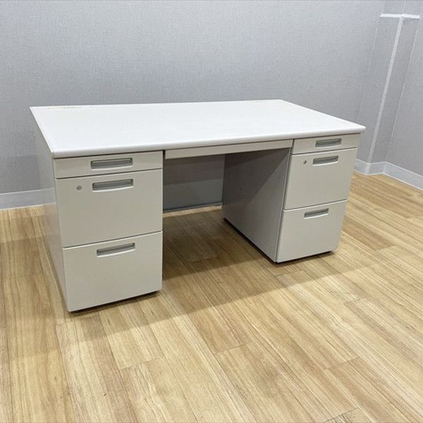 パソコンデスク 両袖デスク BS W 1400 コクヨ ナチュラルグレー