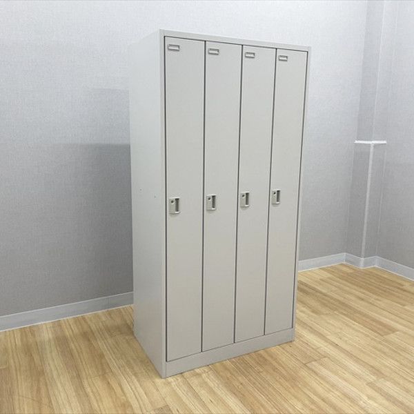 4人用ロッカー 鍵付き シリンダー錠 FZ型 更衣ロッカー オカムラ ライトスモーク