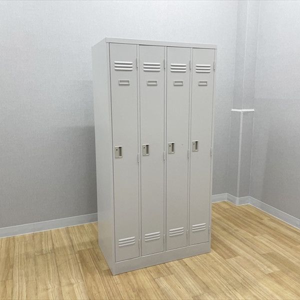 4人用ロッカー 鍵付き シリンダー錠 J型 更衣ロッカー イトーキ ホワイトグレーW