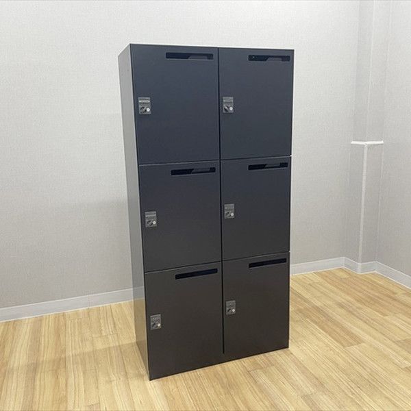 パーソナルロッカー 6人用 エディア ブラックタイプ 鍵付き ダイヤル錠 コクヨ ブラック