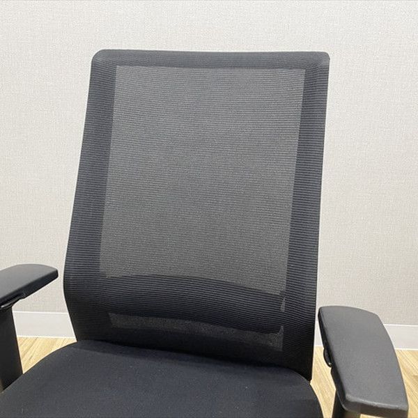  ライオン事務器 No 5880チェア ランバーサポート付 可動肘 オフィスチェア ブラック キッチンチェア オフィスチェア ワークチェア 椅子 チェア