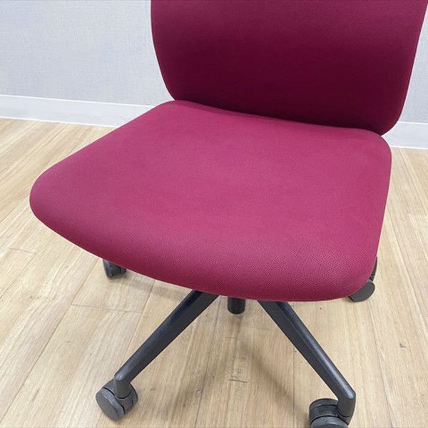 内田洋行 クレネチェア ミドルバック 肘無 オフィスチェア ウチダ ワインレッド 子供用椅子 オフィスチェア ワークチェア 椅子 チェア