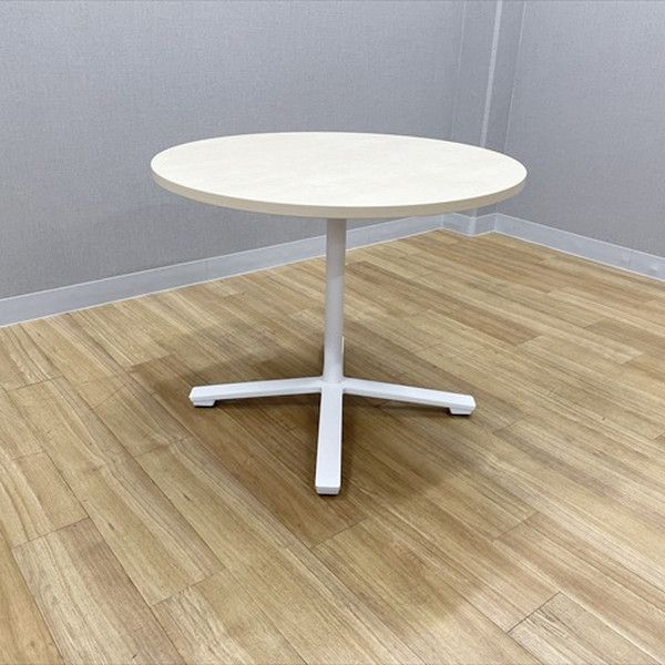 丸テーブル ビエナ 天板固定 コクヨ ホワイトナチュラル