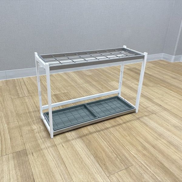 傘立て 24本用 テラモト 薄型タイプ 折りたたみ可 店舗 業務用 ホワイト