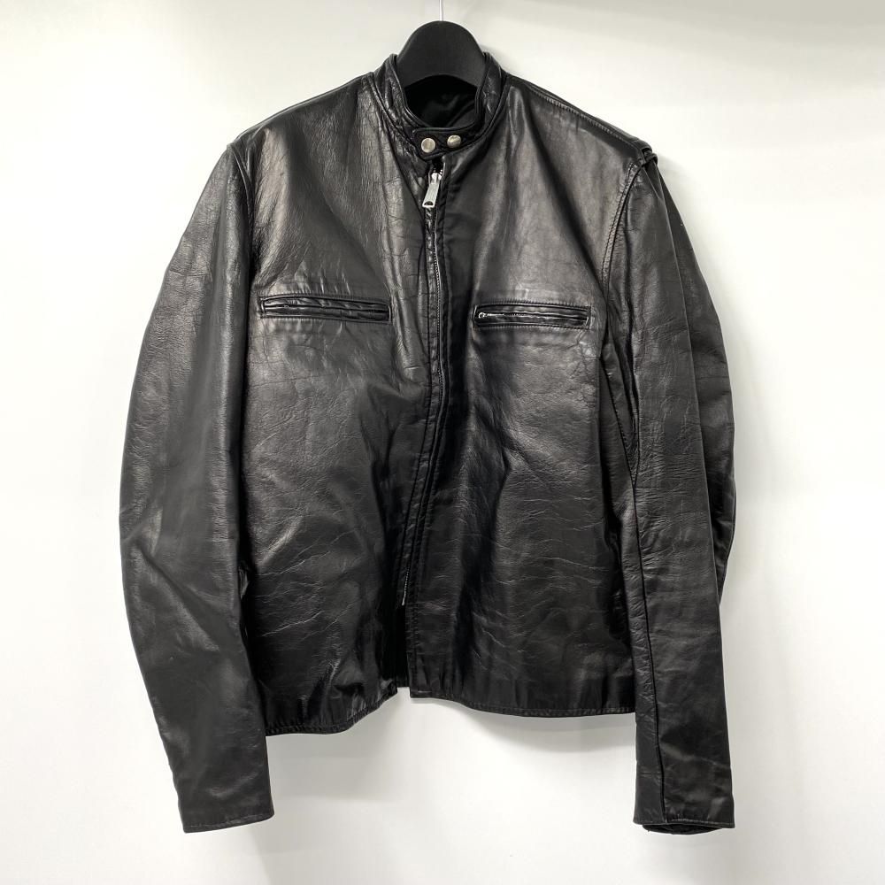 60s Brooks シングルライダースジャケット サイズ42 ブラック タロンジッパー ブルックス 17