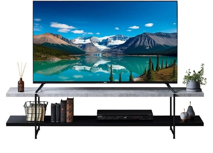 岩附 テレビ台 石目調 幅150 cm 42型 55型 テレビボード ストーン調 スチール 新生活 おしゃれ ブラック IW-1557 BK