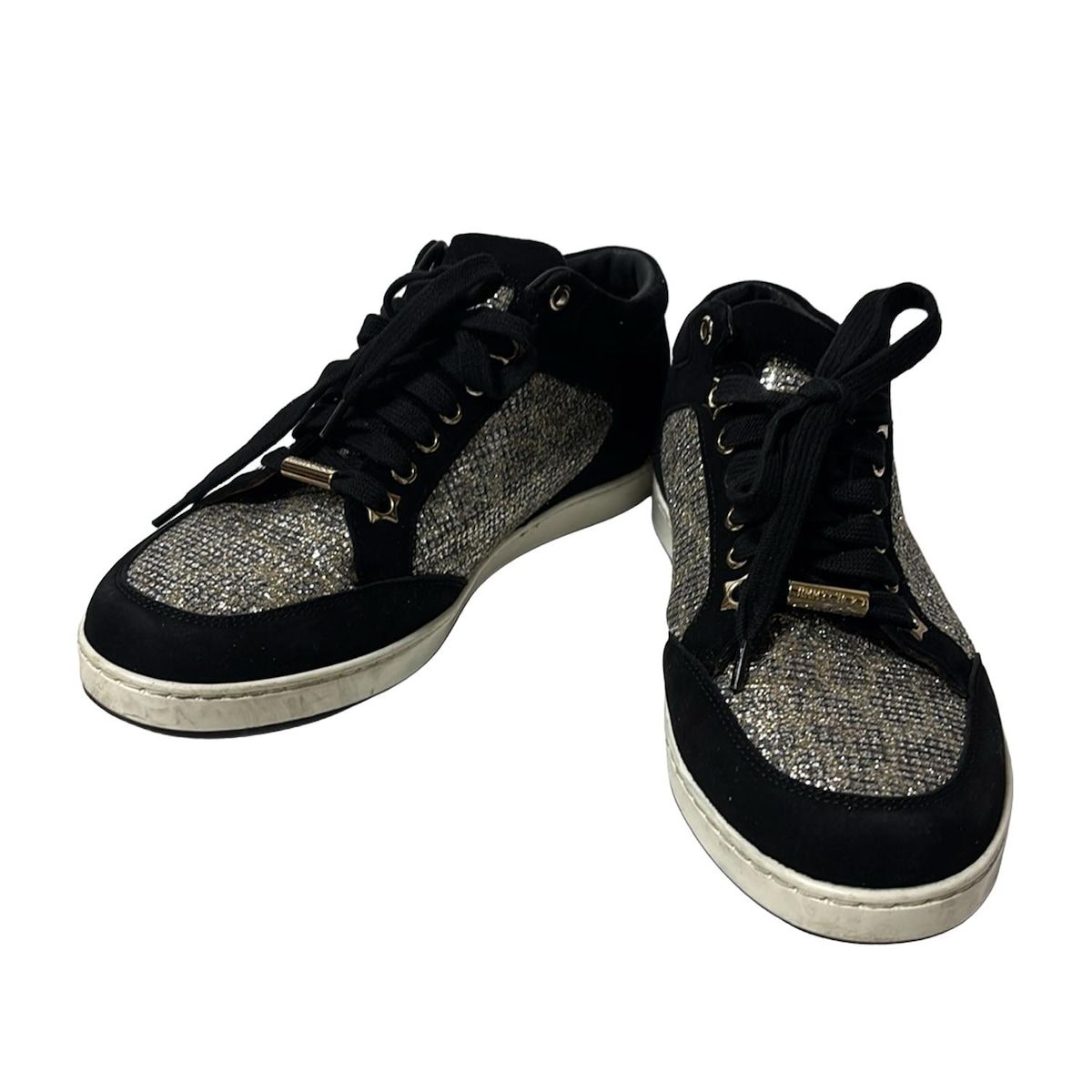 JIMMY CHOO(ジミーチュウ) スニーカー 37 レディース - シルバー×黒