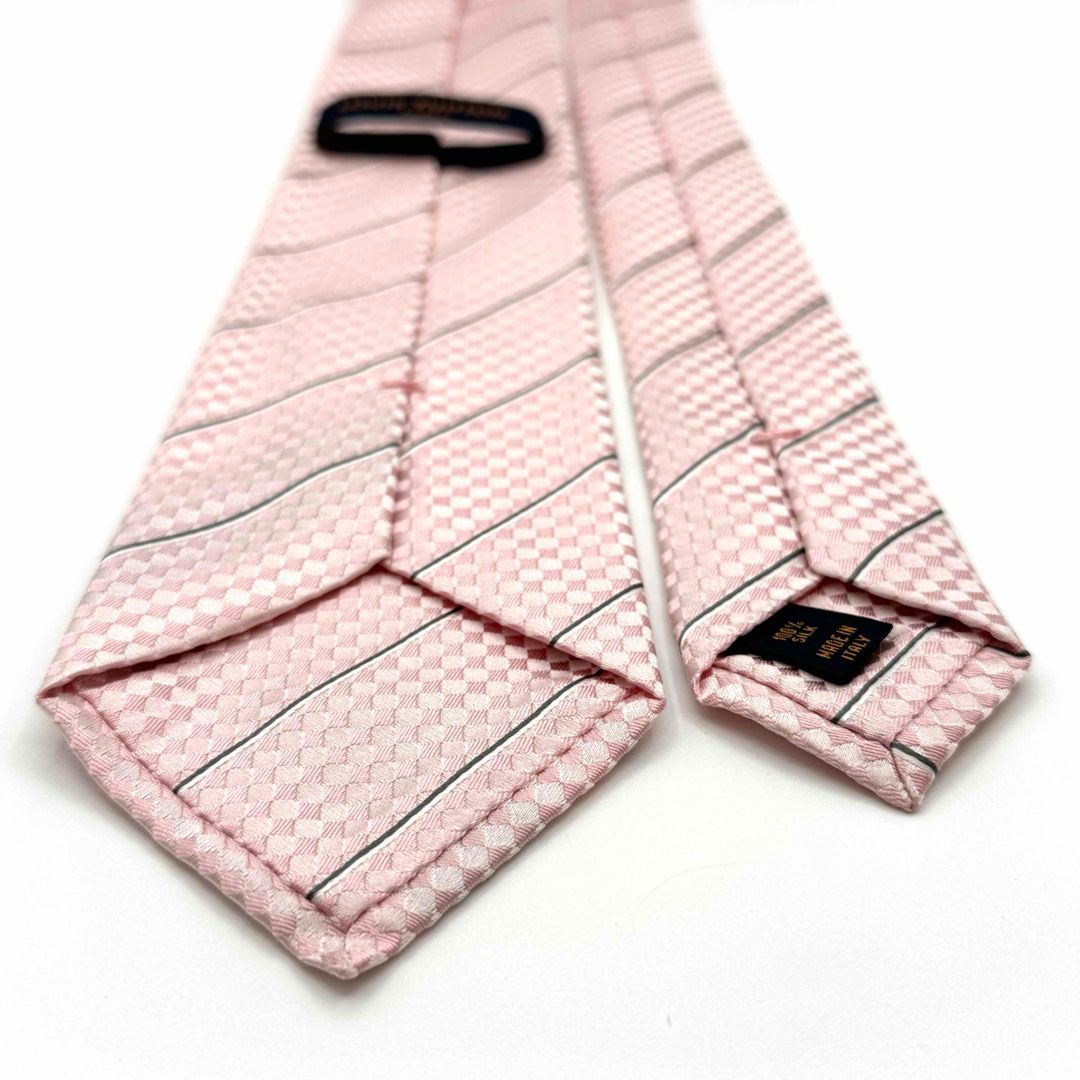 ★ー嬉ーうれし★ Louis Vuitton ピンク ネクタイ ルイヴィトン マイクロダミエ ピンク ネクタイ 104383 - メルカリ