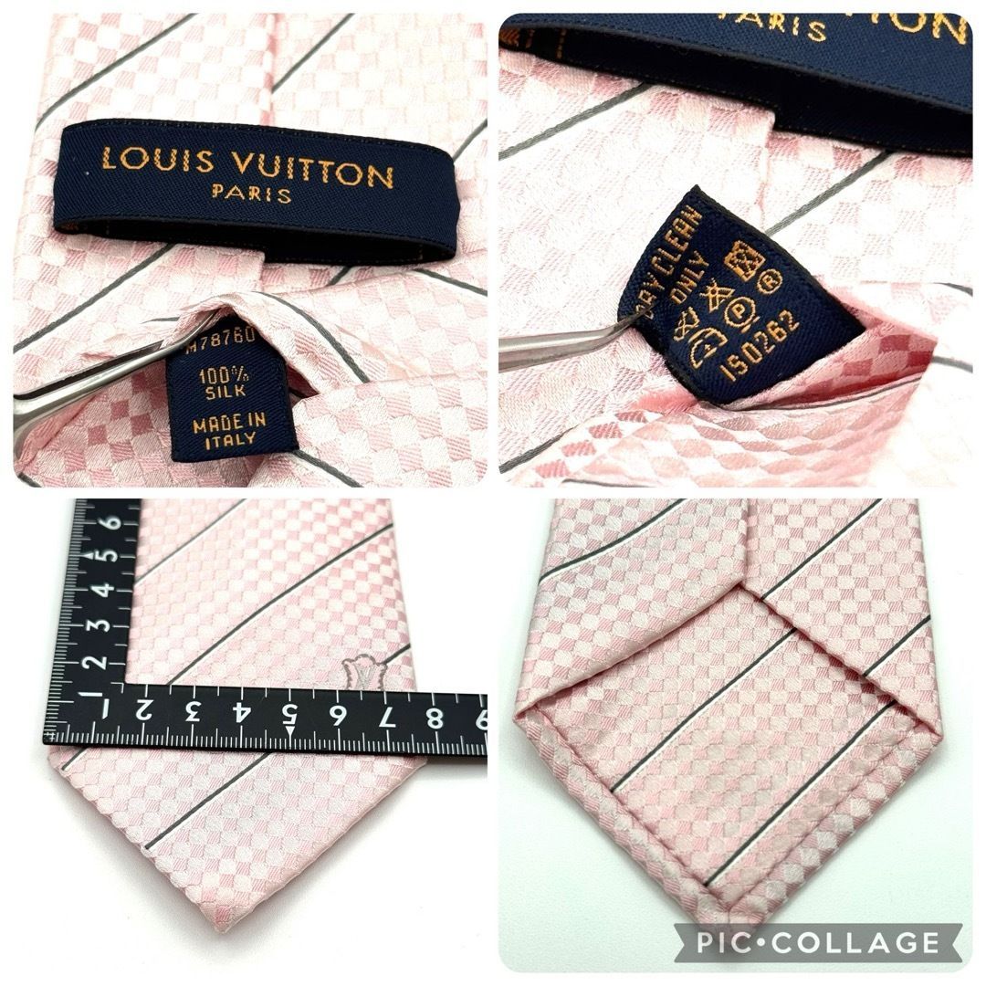 ルイヴィトン マイクロダミエ ピンク ネクタイ 104383 - メルカリ