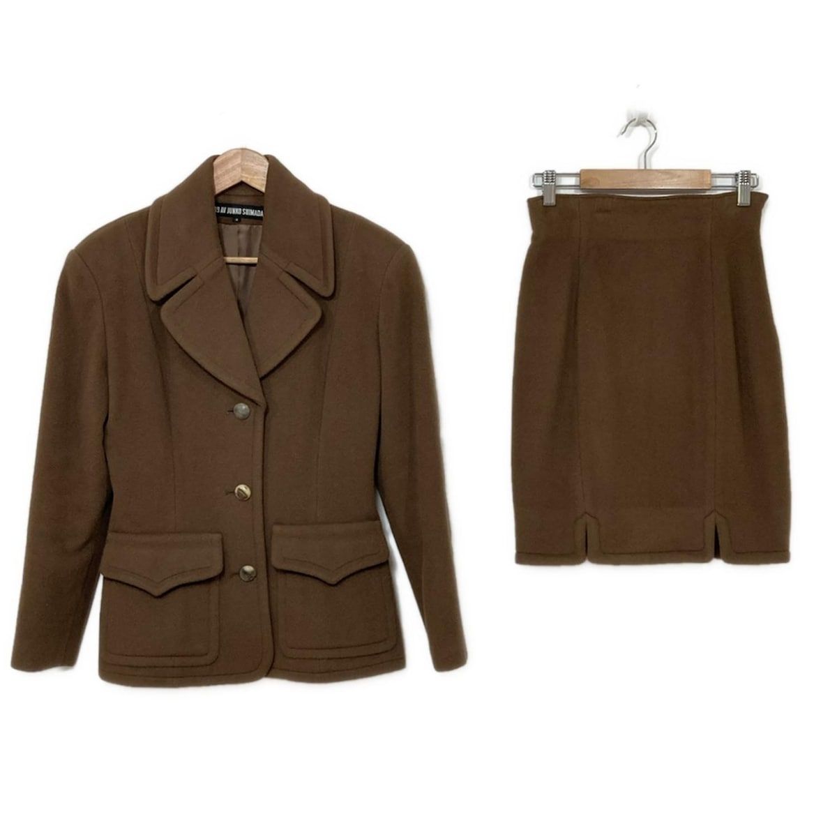 49 av Junko Shimada 49アベニュージュンコシマダ スカートスーツ レディース ブラウン 肩パッド