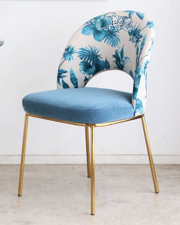 エレガントデザイン チェア ブルー ダイニングチェア パーソナルチェア 椅子 カフェチェア