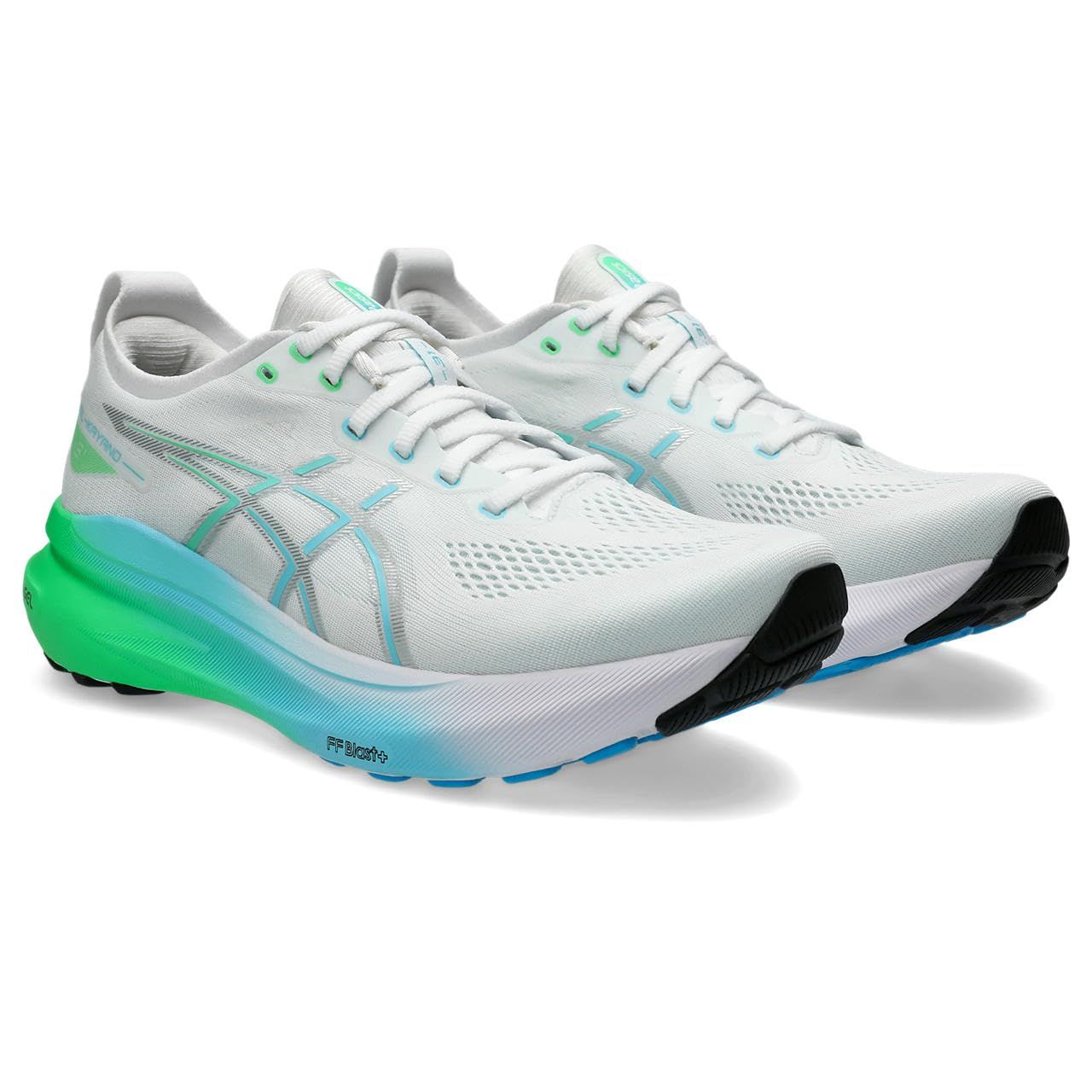 アシックス ランニングシューズ GEL-KAYANO 31 1011B867 メンズ 100 ホワイト ブライト シアン 27.0 cm 2E 100 ホワイト ブライト シアン 27.0 cm 2E