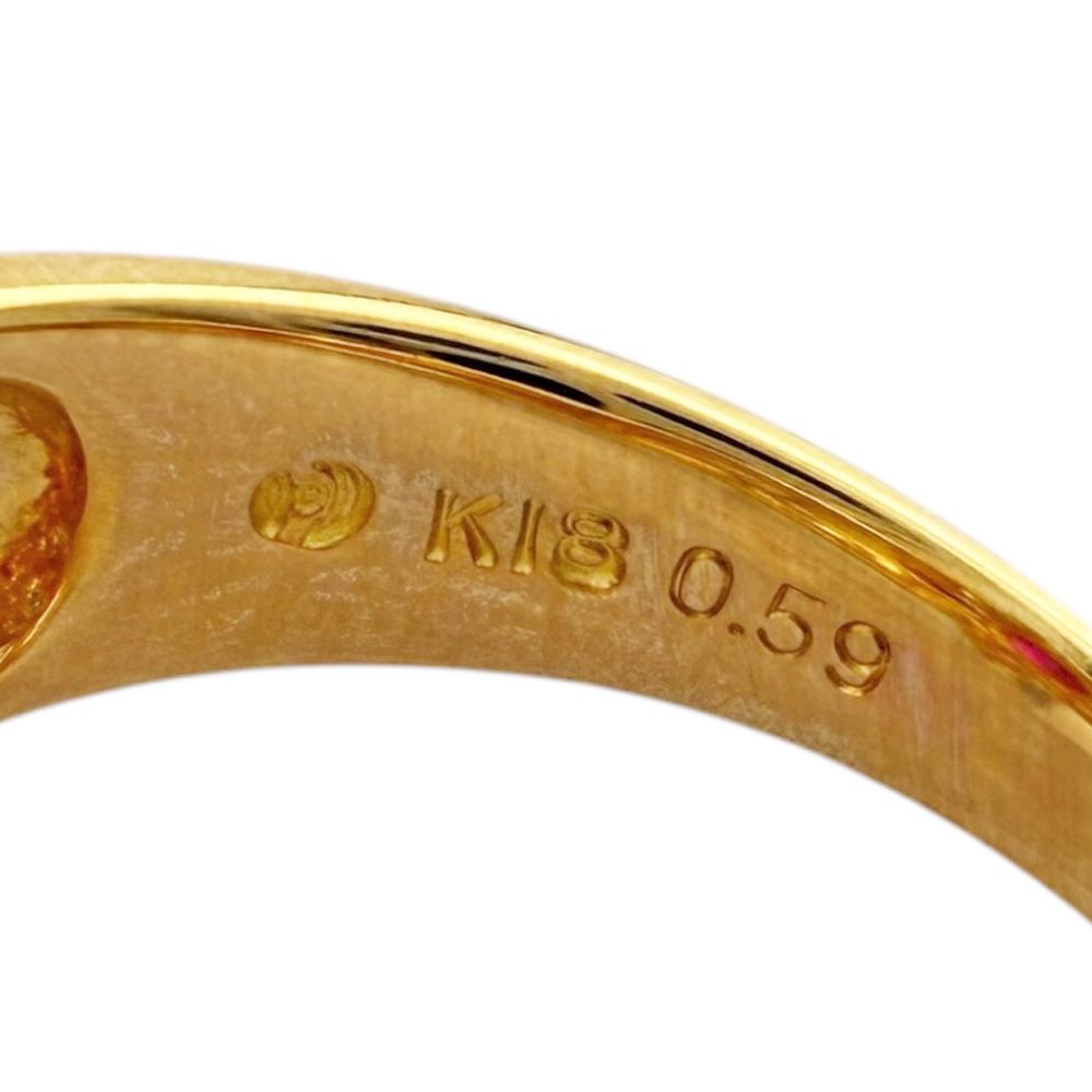 K18イエローゴールド ルビー