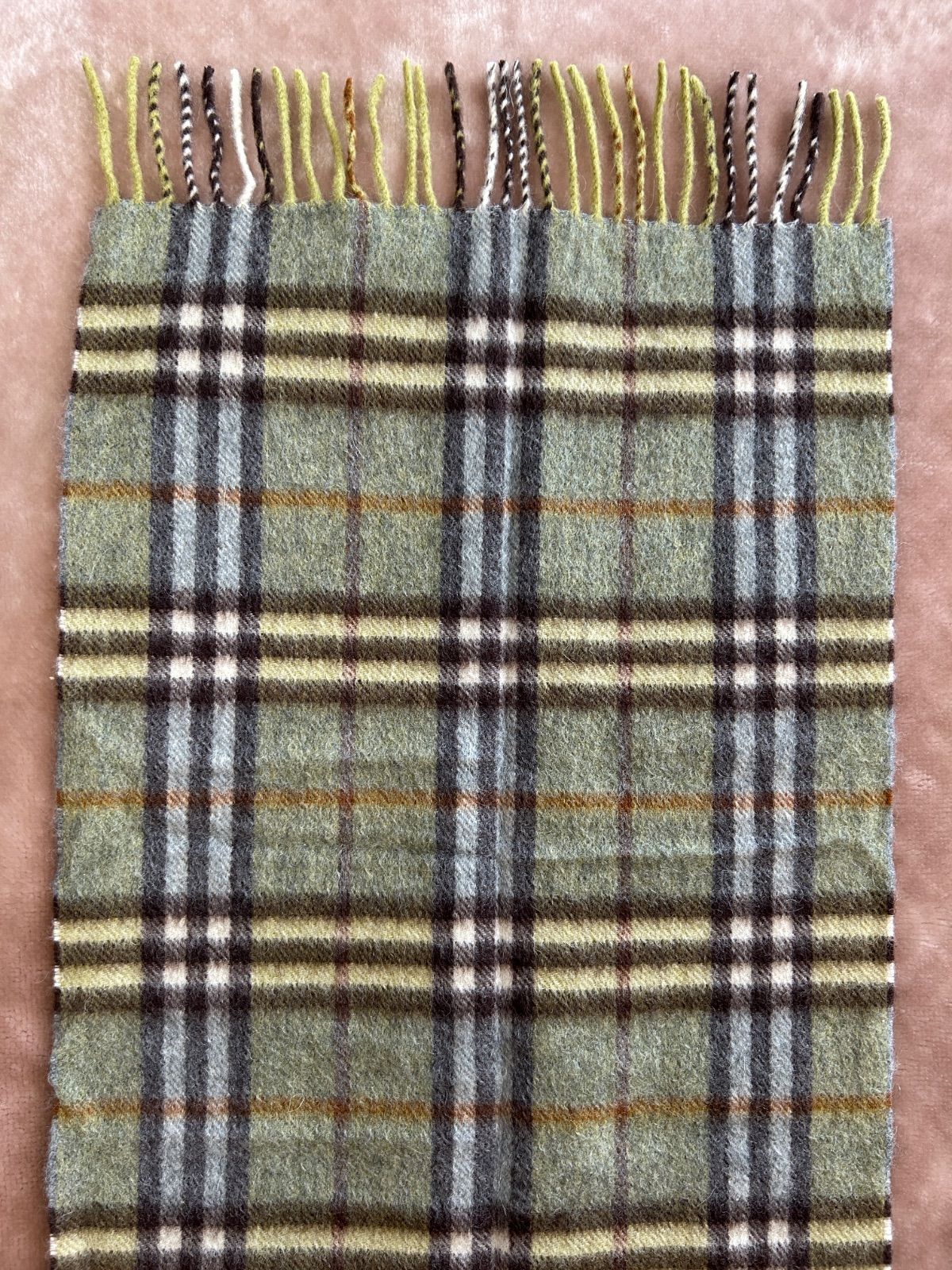 バーバリー マフラーストールショールスカーフgreenグリーン緑色系ノバチェックカシミヤカシミア100％イングランド製イギリス製英国製レディース女性用婦人womenメンズmen男性用紳士