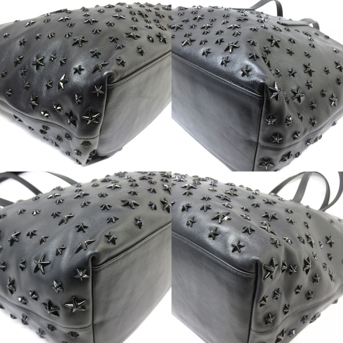 人気ブランドも見つかる! JIMMY CHOO ジミーチュウ スタースタッズ レザートートバッグ ショルダーバッグ