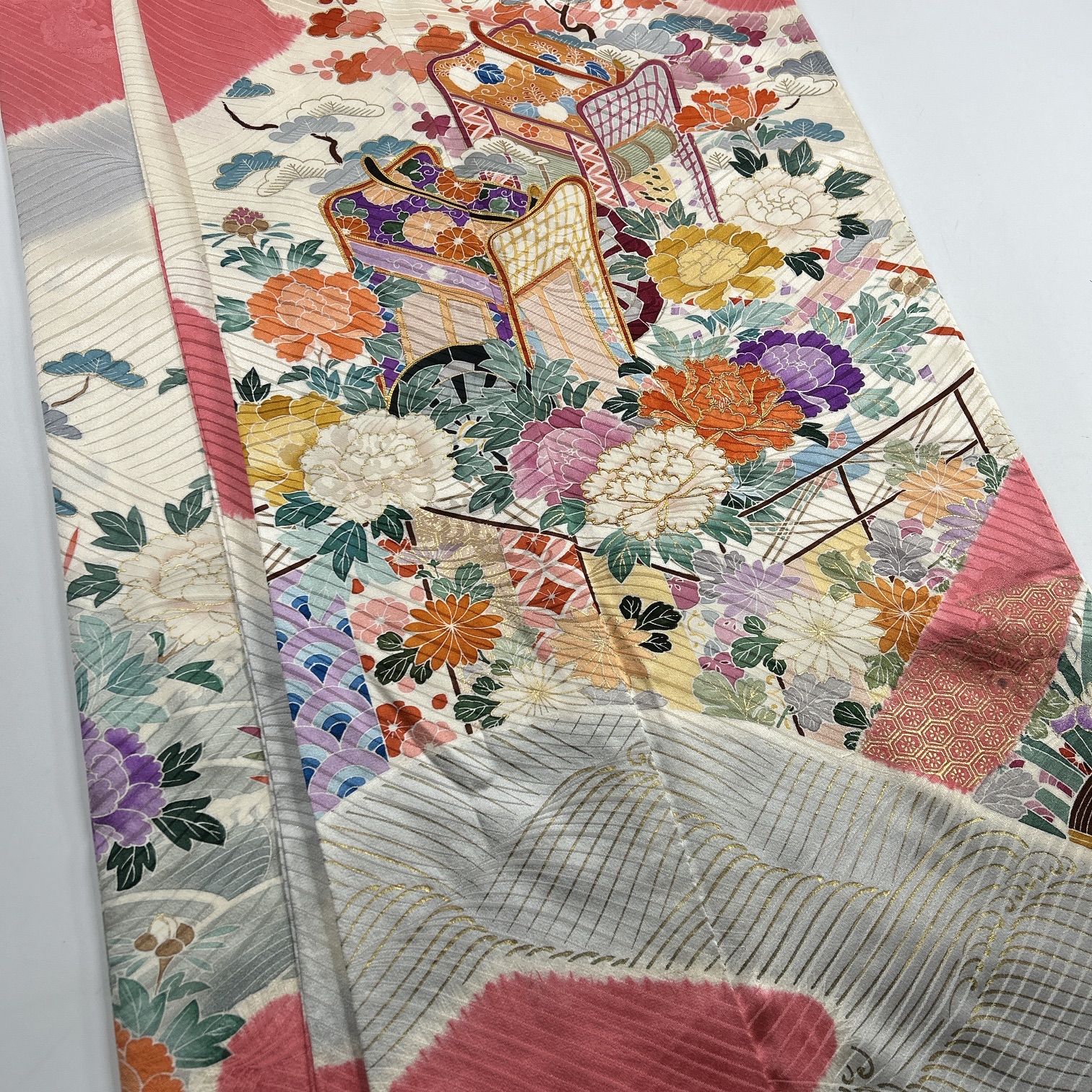 振袖 4枚 正絹 着物おまとめ売り 同梱購入歓迎 リメイク用 着付け練習