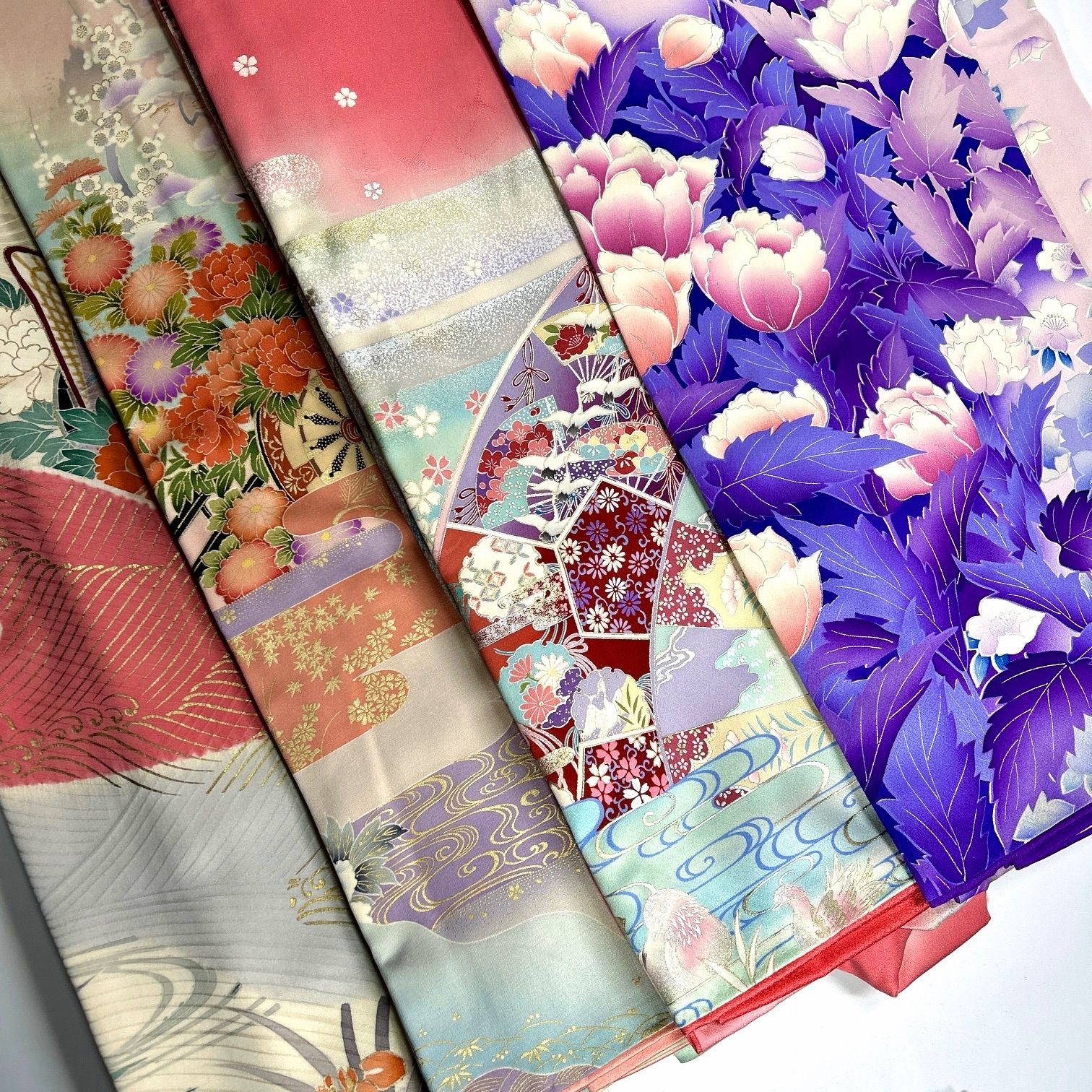 振袖 正絹 着物お 同梱 リメイク用 着付け L 179