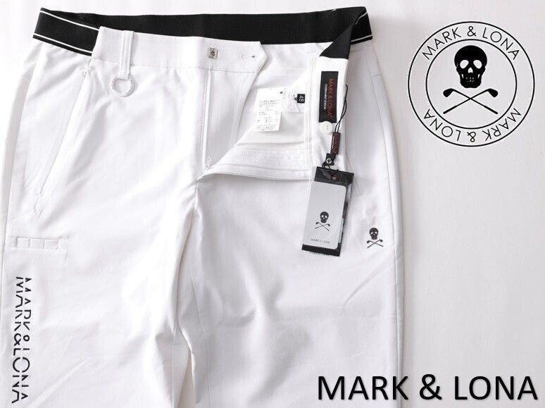 韓国 MARK-LONA マーク＆ロナ M TN BASIC WOVEN PANTS アイアンスカルパンツL 48 MTM-3C-AT71 ホワイト白 本物保証
