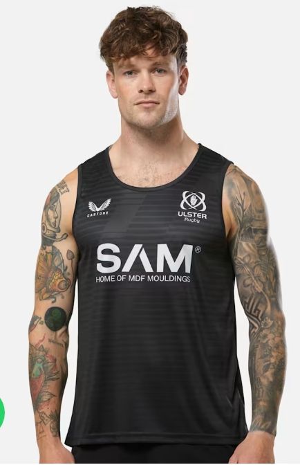 カストレ ラグビー アルスター シングレット タンクトップ ノースリーブ 黒 ブラック 公式モデル 日本未発売