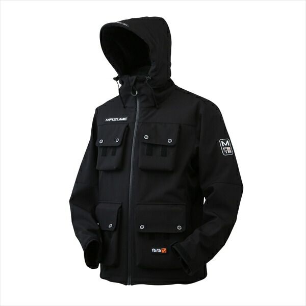 マズメ 防寒服アウター MZFW-801 mazume ウインドカットMPジャケット ブラック LL