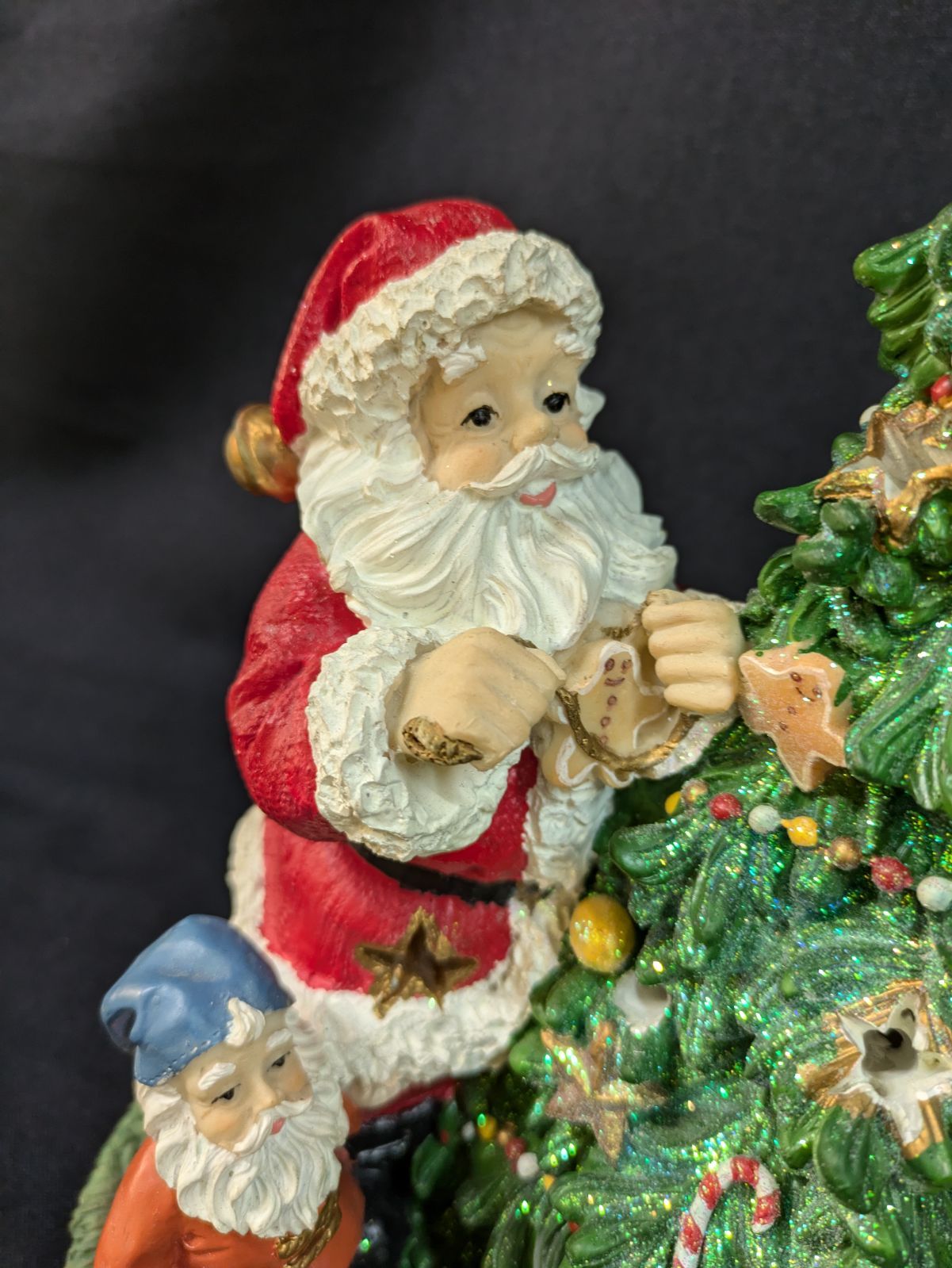 クリスマス オルゴール オブジェ 飾り ライトアップ 置物 サンタ