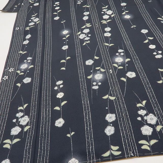 六花-RIKKA- 正絹 トールサイズ 小紋 縦縞 着物 A 3941