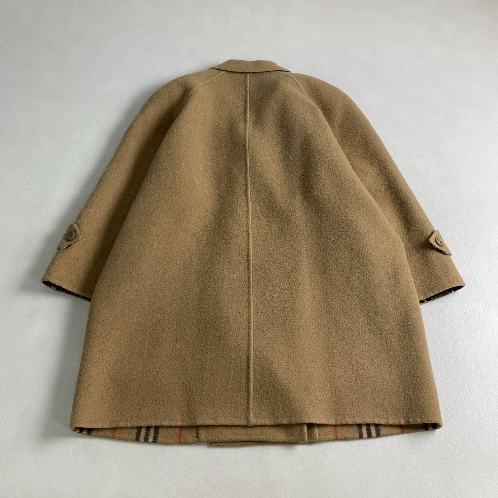 美品 バーバリーズ ウールコート 白タグ ダブルフェイス ノバチェック  