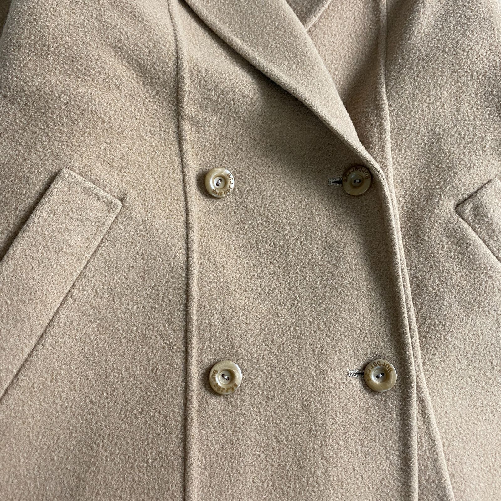 美品 バーバリーズ ウールコート 白タグ ダブルフェイス ノバチェック  