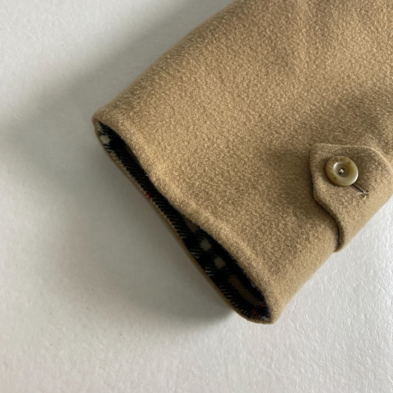 美品 バーバリーズ ウールコート 白タグ ダブルフェイス ノバチェック  