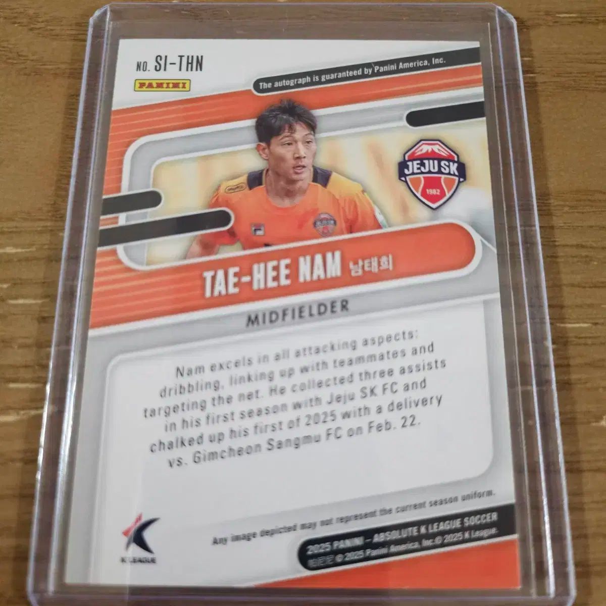 2025 Panini Absolute Kリーグ Nam Tae-hee Auto チェジュ