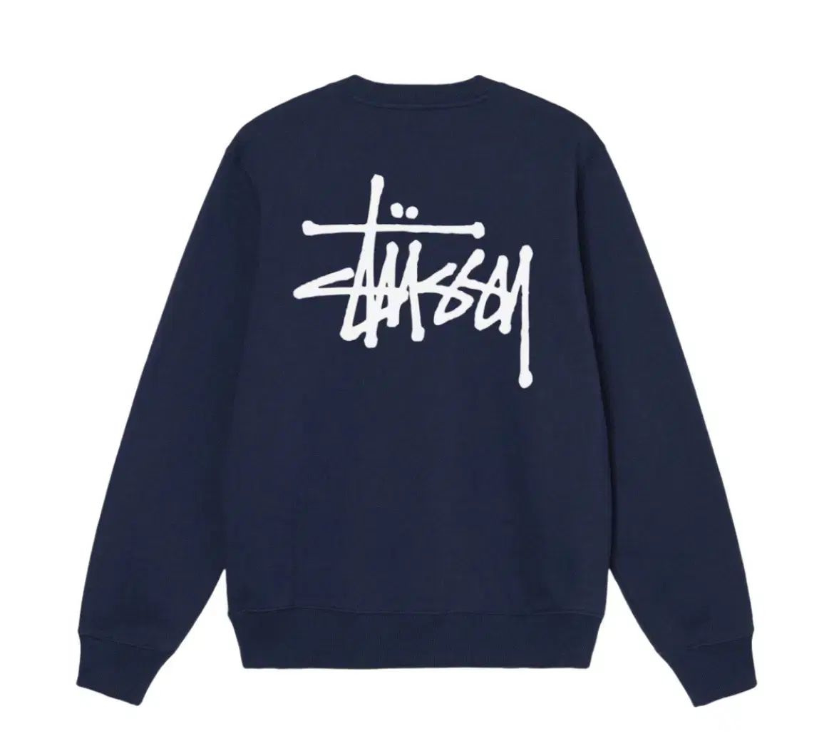 STUSSY ベーシック スウェット ネイビー XL