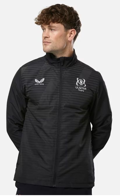 カストレ ラグビー アルスター ウーブン プレマッチ ジャケット 黒 ブラック 公式モデル 日本未発売