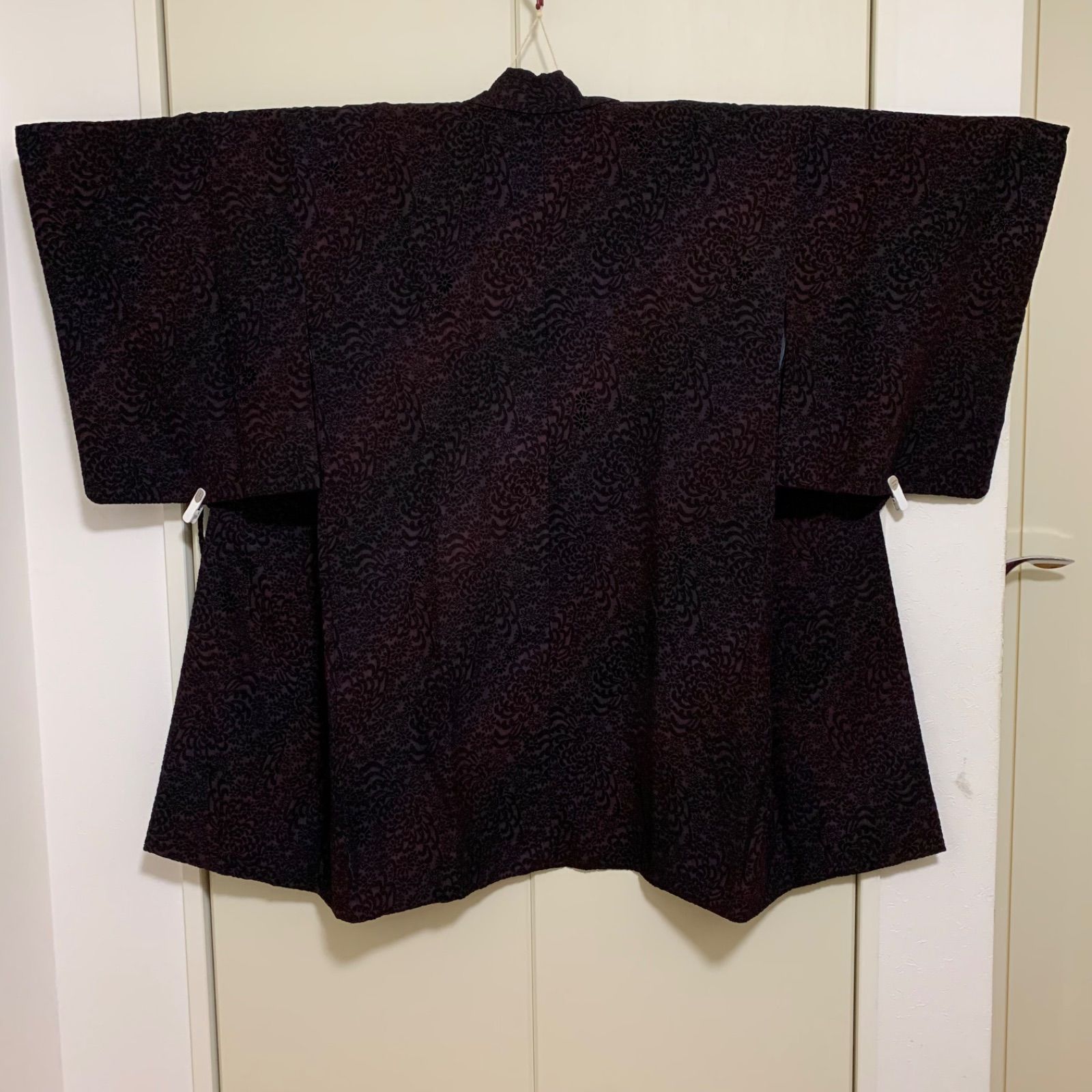  R 1485 和装コート 道中着 ビロード 絹 裄65センチ 身丈 背 98センチ レディース 着物用 着物ショール 着物 浴衣